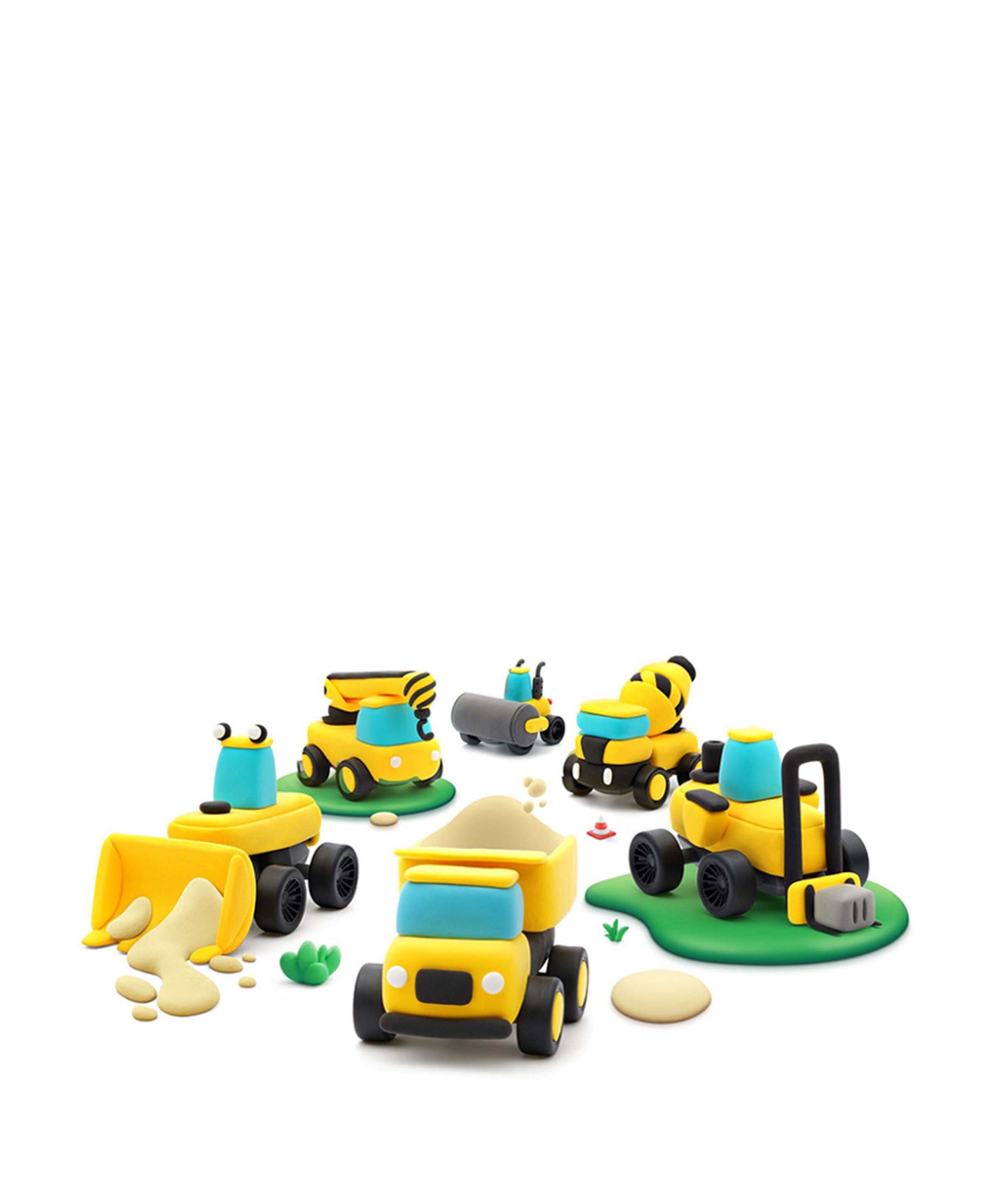 Hey Clay Construction Vehicles – 12 cans
