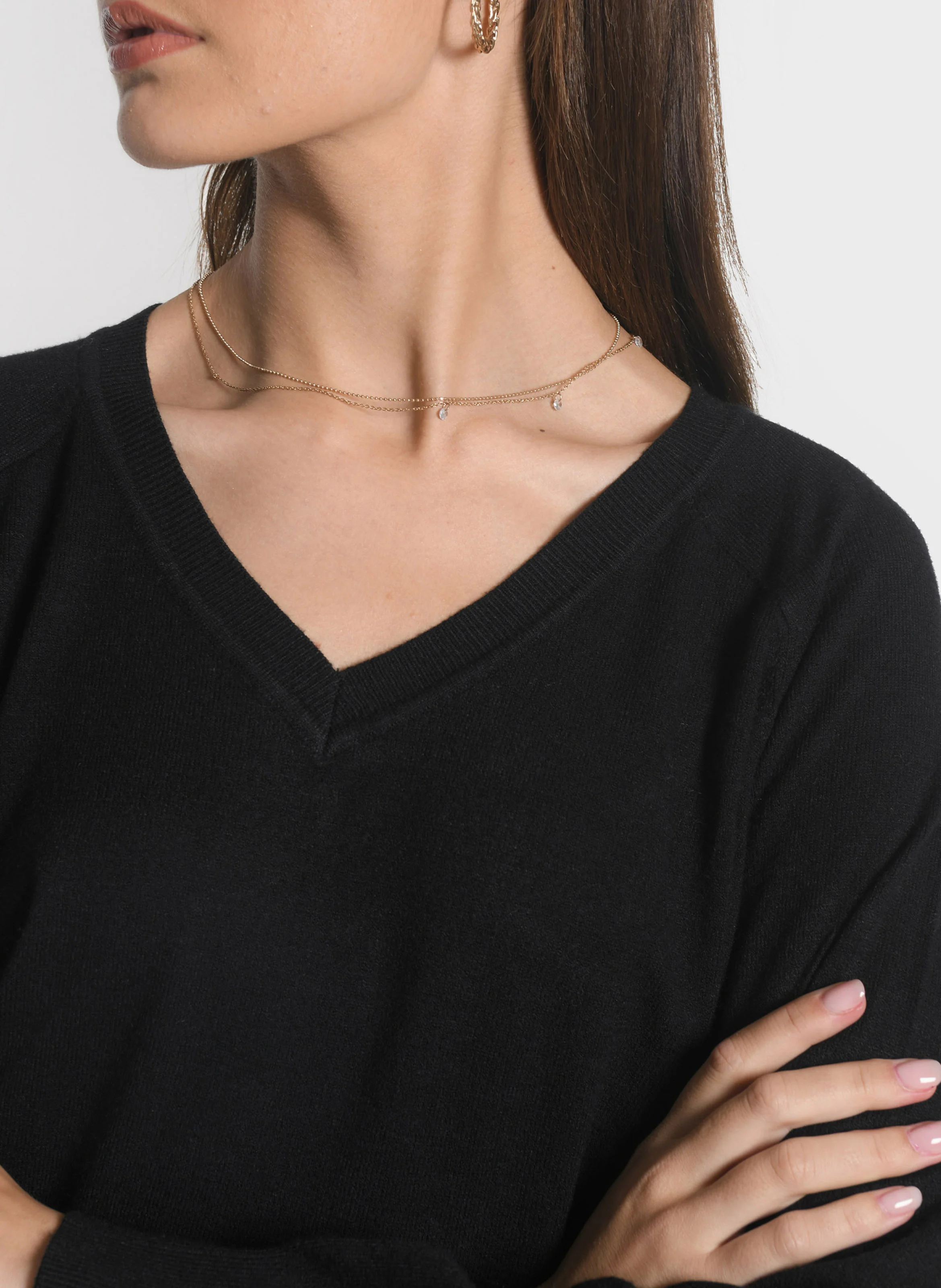 NOLWENN - Pull ample en maille | Noir