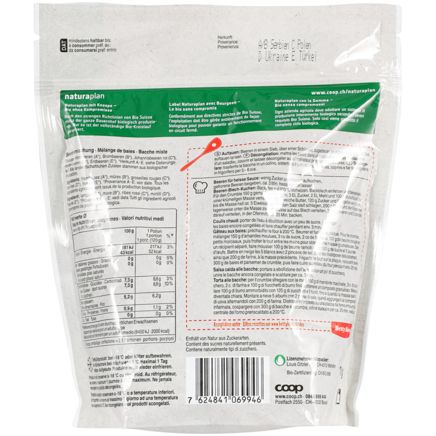 Naturaplan Bio Beerenmischung -