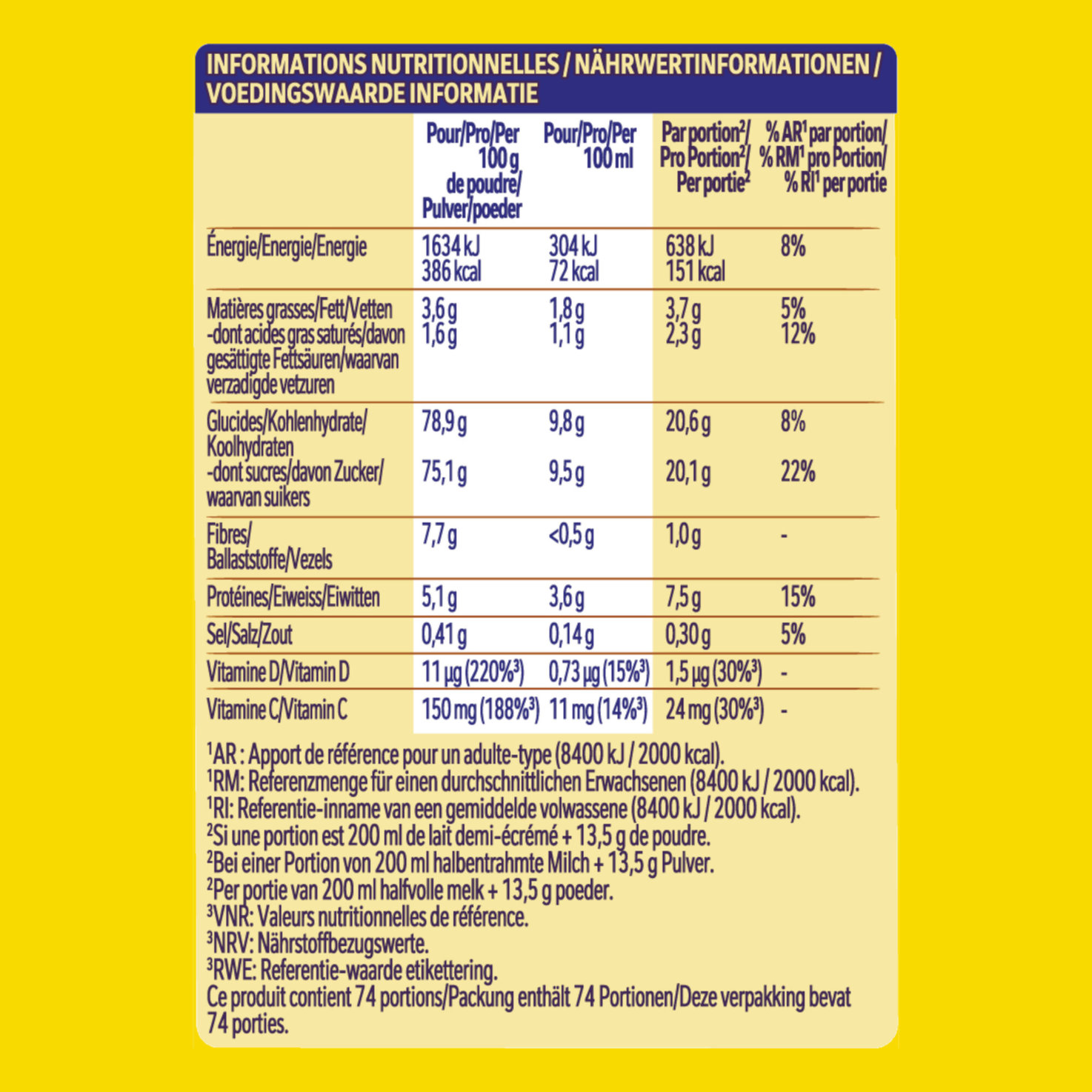 Nesquik Kakaogetränkepulver mit Vitaminen – Refill-Beutel