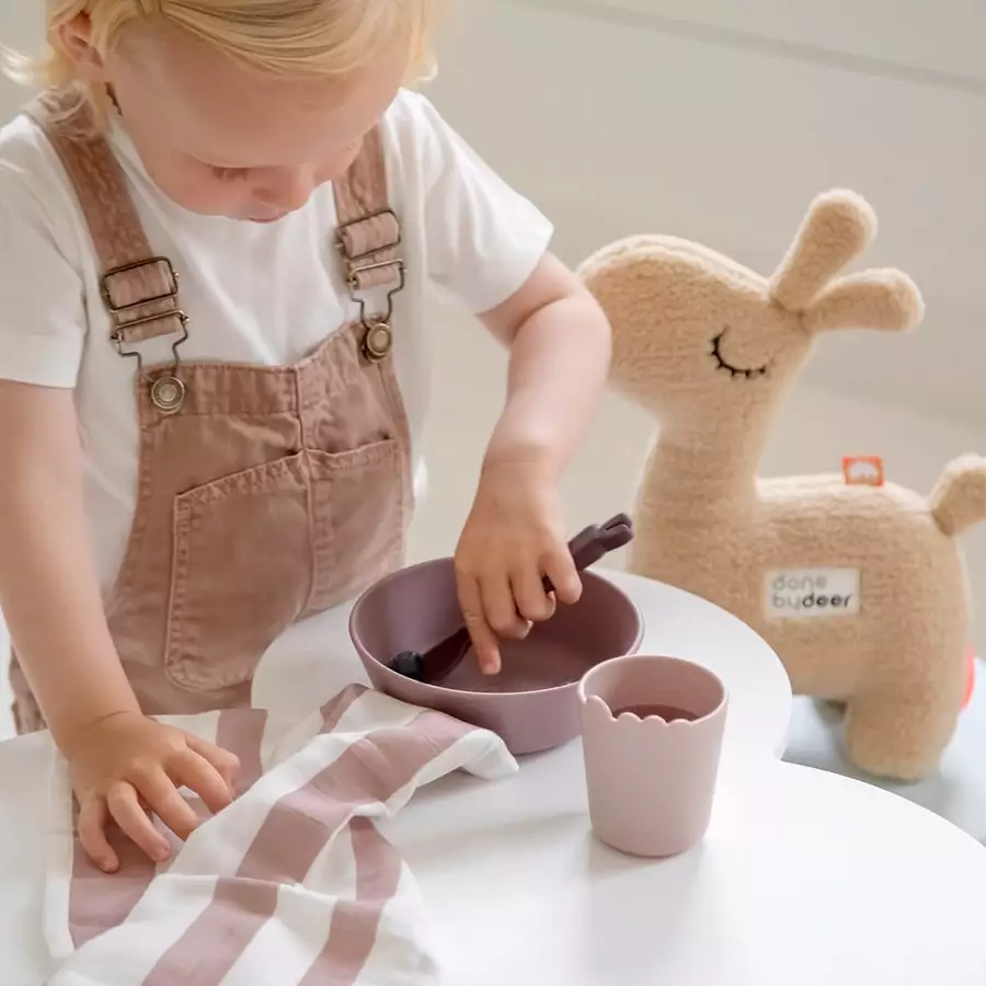 Done by Deer™ Geschirr-Set Kiddish first meal - Rosa