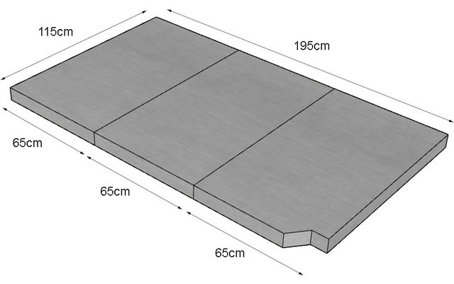 K`Foam Faltmatratze für VW T5 T6 Ocean & California