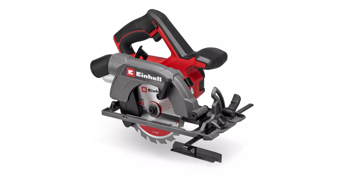 EINHELLAccucirkelzaag TE-CS 18/150-2 Li - Solo handcirkelzaag  (Rood/zwart, Power X-Change, Accu en oplader niet inbegrepen)