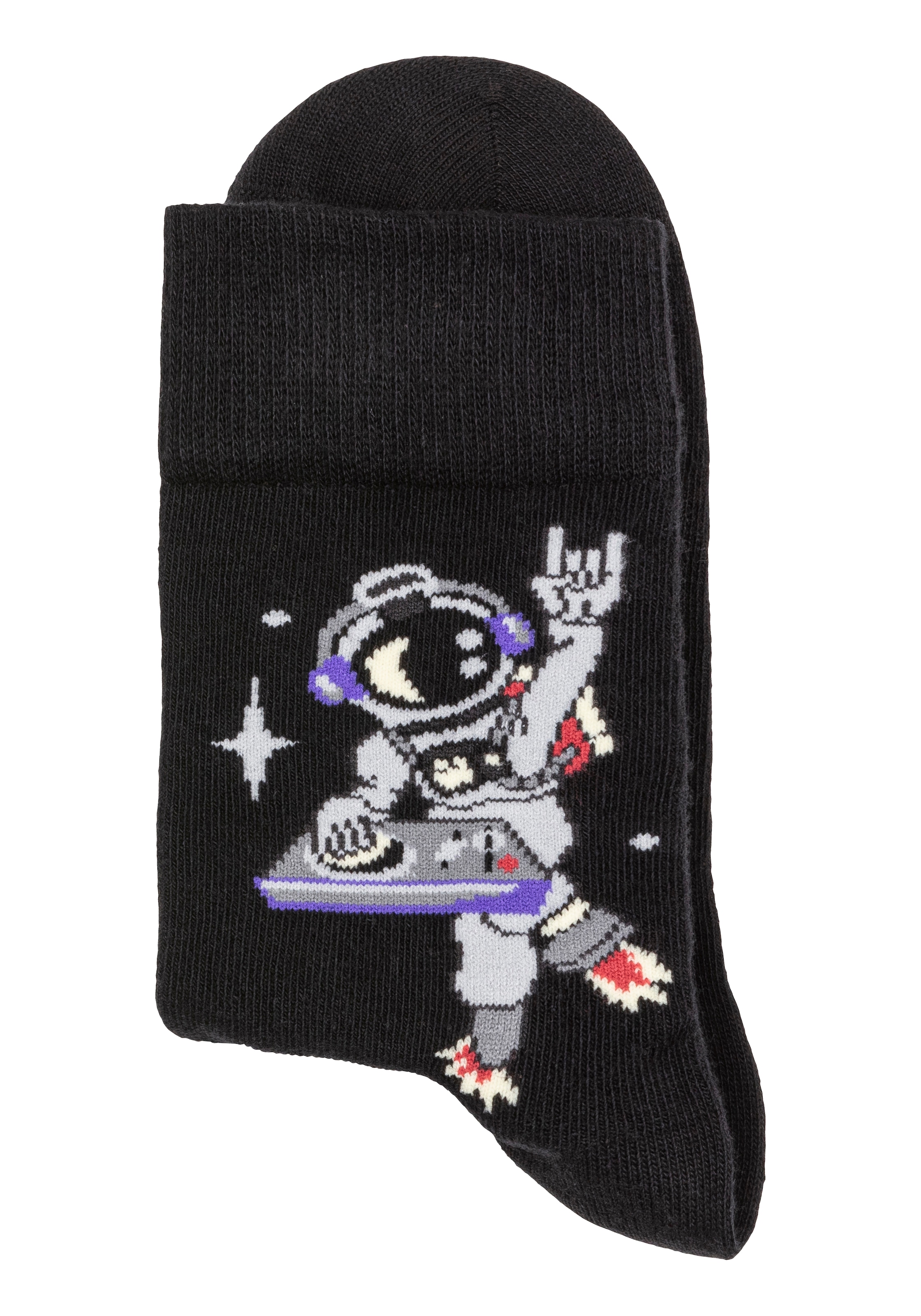 H.I.S Socken Packung, 5 Stk. tlg. mit Astronaut-Motiven