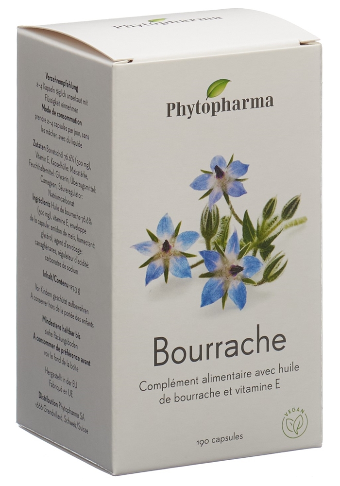 PHYTOPHARMA Borretsch Kaps 500 mg 190 Stk