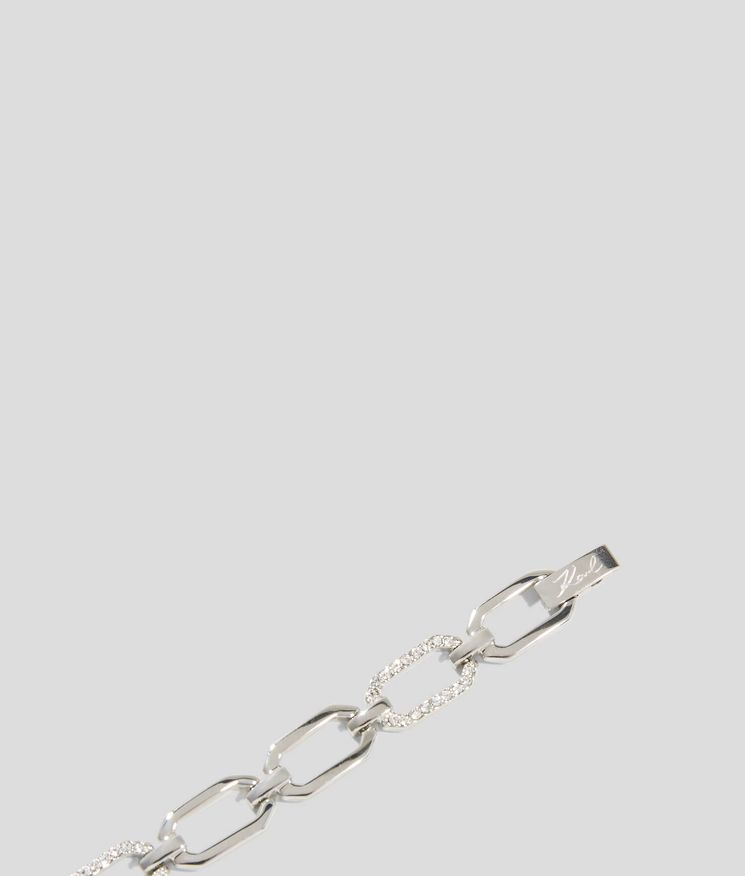Bracelet chaîne pavé KARL Signature - Argent