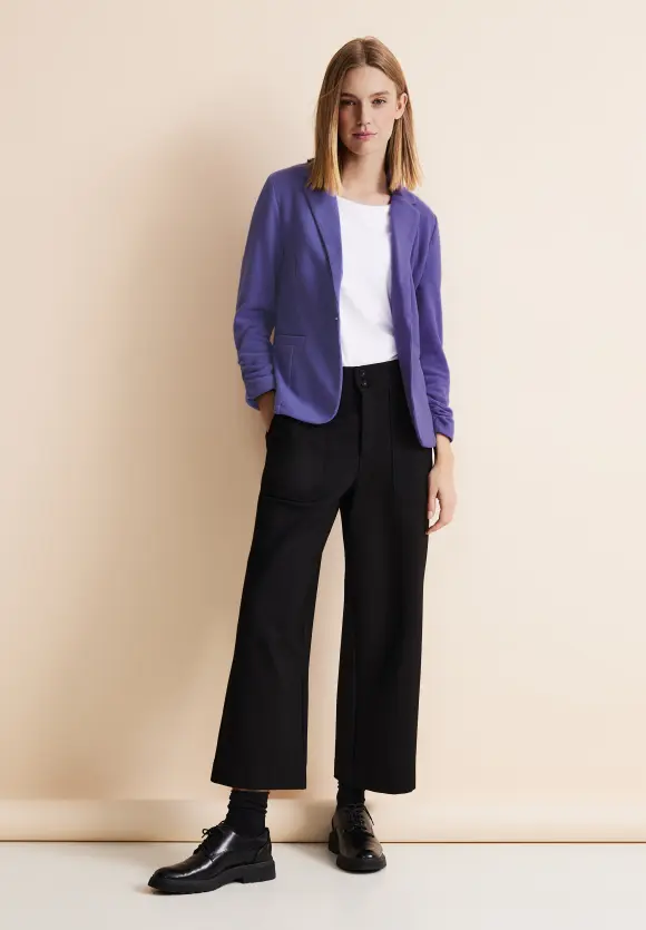 Basic Blazer mit Raffungen - elderflower purple