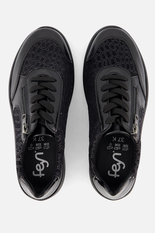 Feyn Stretch Sneakers zwart Synthetisch