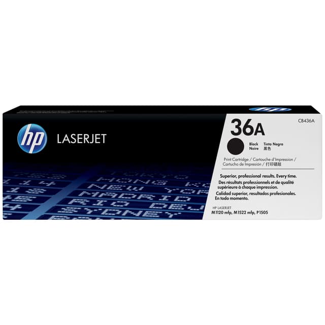 HP toner 36A Sort