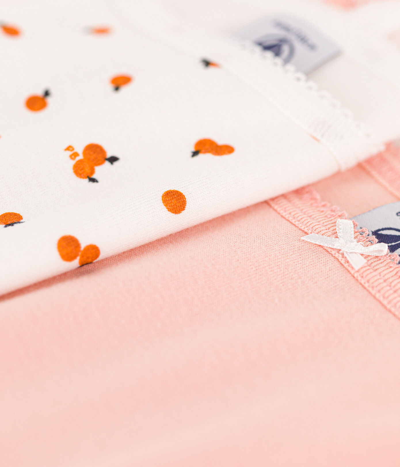 Lot de 2 chemises à bretelles orangettes en coton petite fille