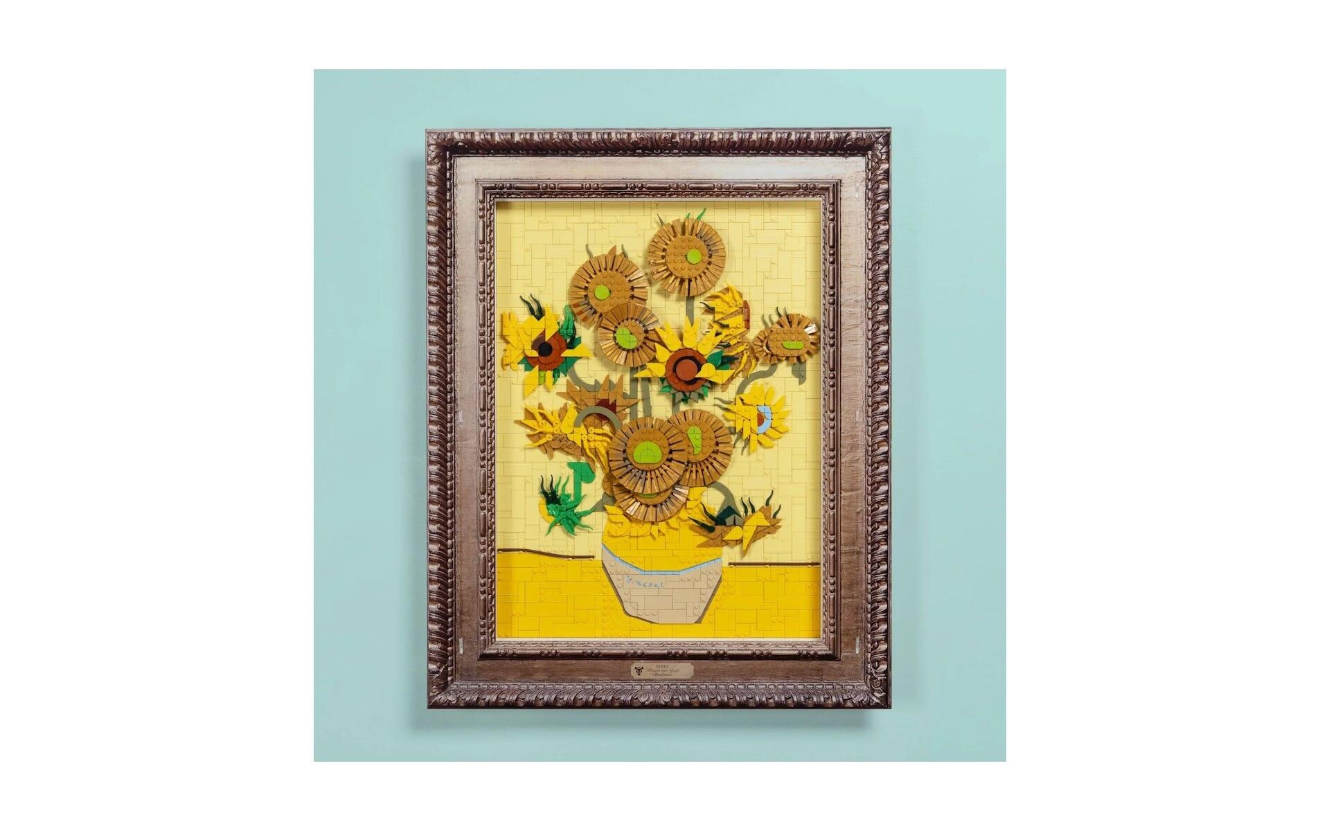 Acryl-Wand-Display für Vincent van Gogh Sonnenblumen 31215<br>Robustes Acryl-Wand-Display für die LEGO Sammlung