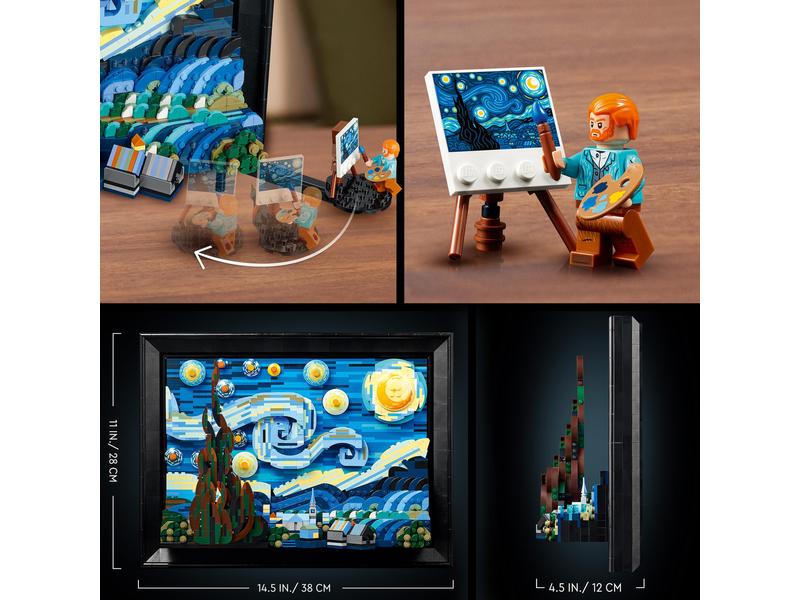 LEGO® Ideas Vincent van Gogh – Sternennacht 21333 Eine 3D-Nachbildung des Meisterwerks von van Gogh