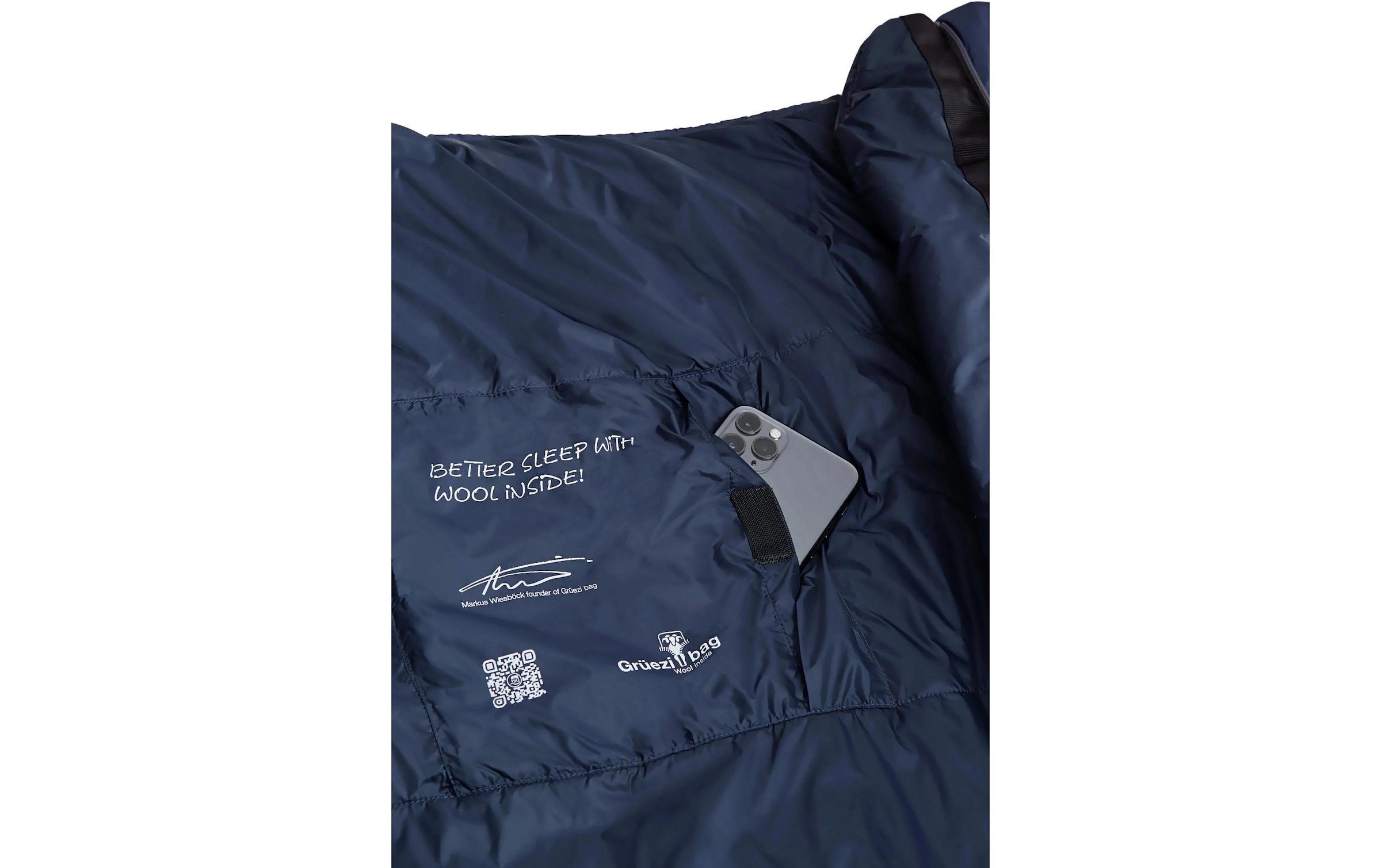 Grüezi bag Schlafsack »Biopod Wolle Zero Nylon, Night Blue«
