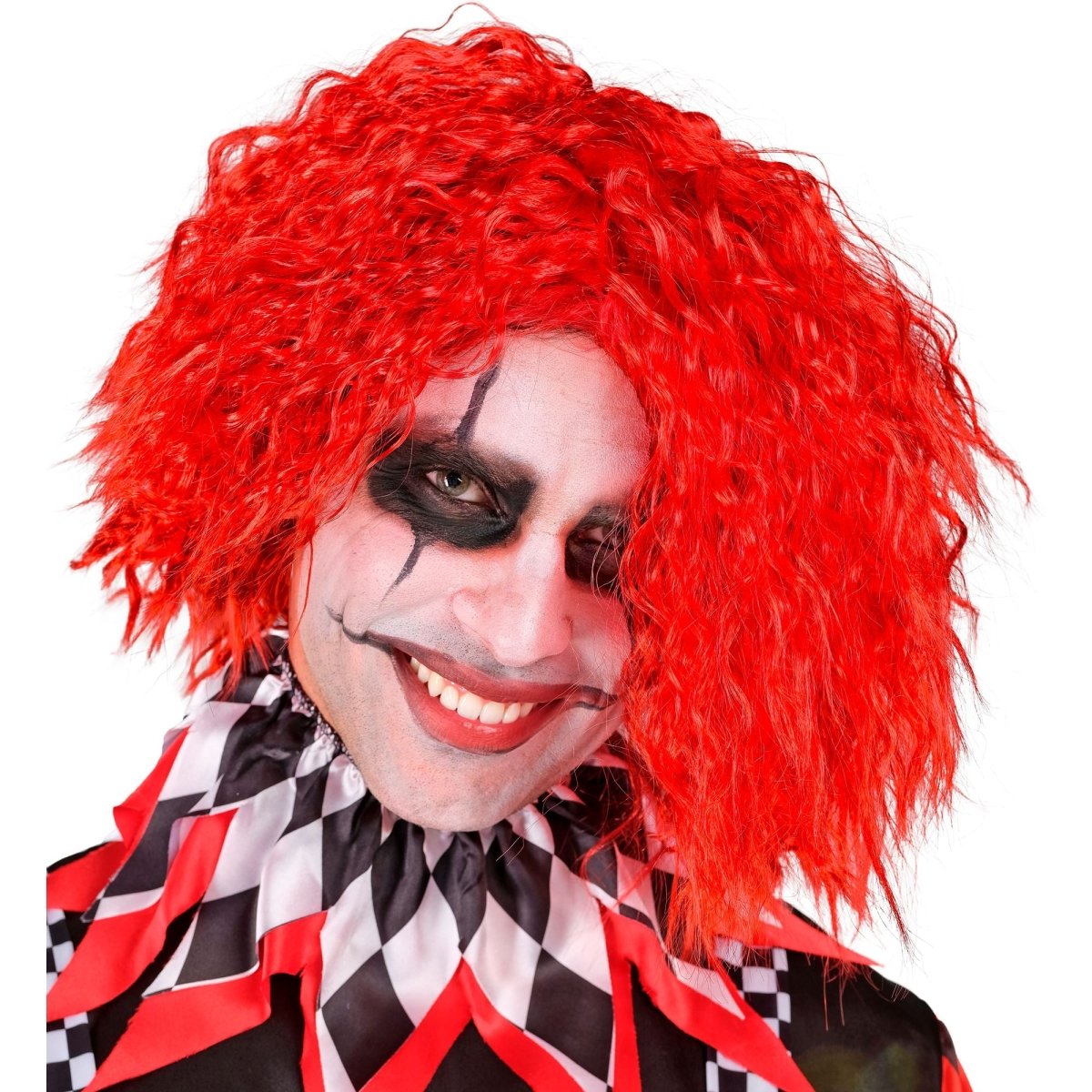 Halloween Pruik Rood Krullen Clown