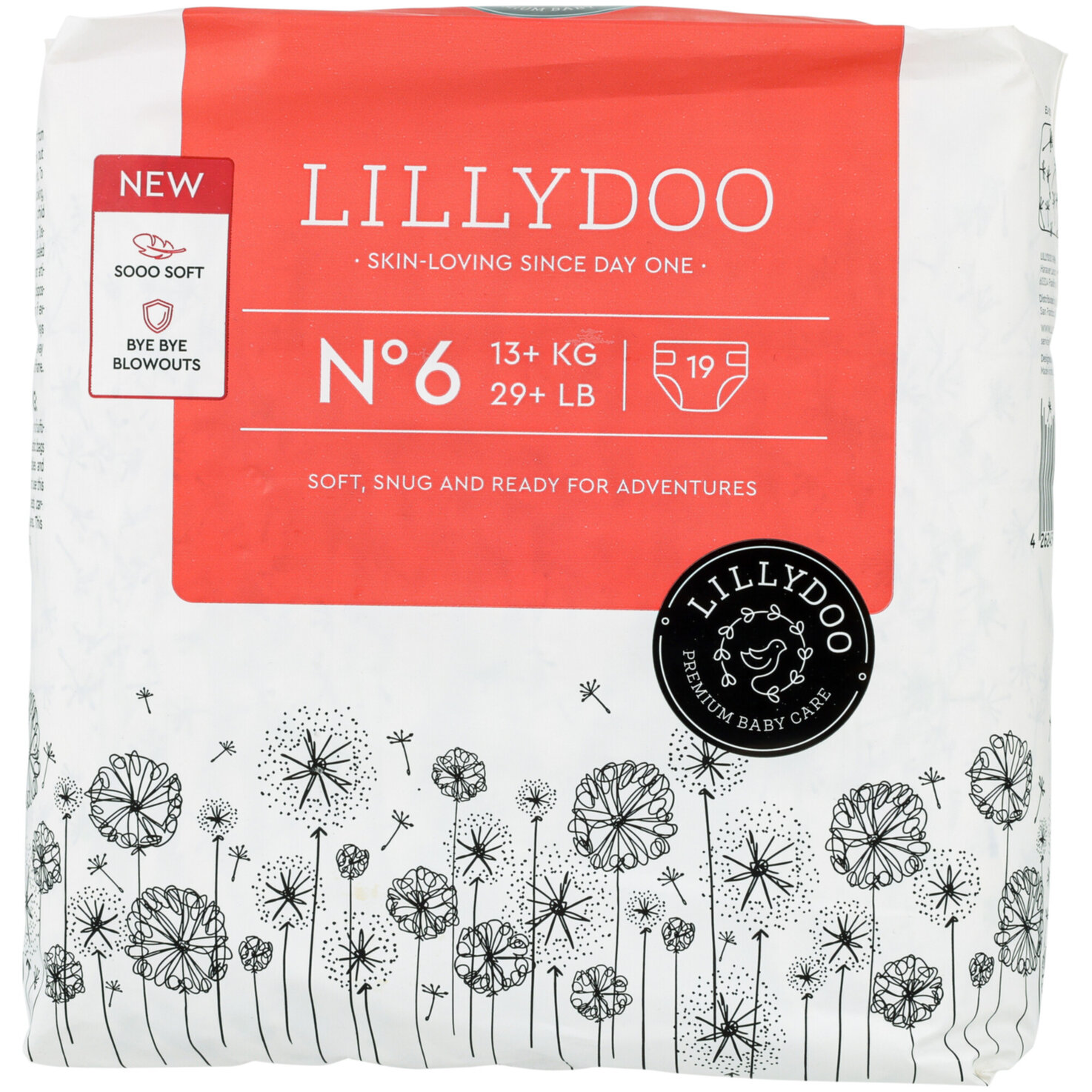 Lillydoo Windeln Large Grösse 6, 13+kg, 19 Stück