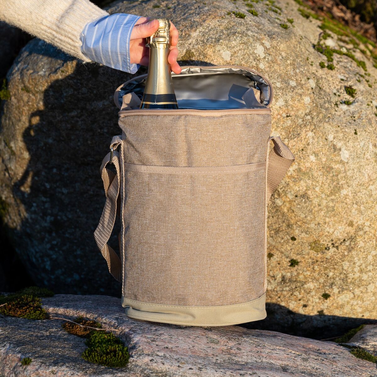 City høy kjølebag, beige