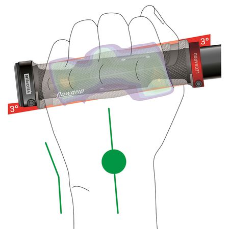 FLOWGRIP Lenkergriff mit 3° Backsweep  rot grau
