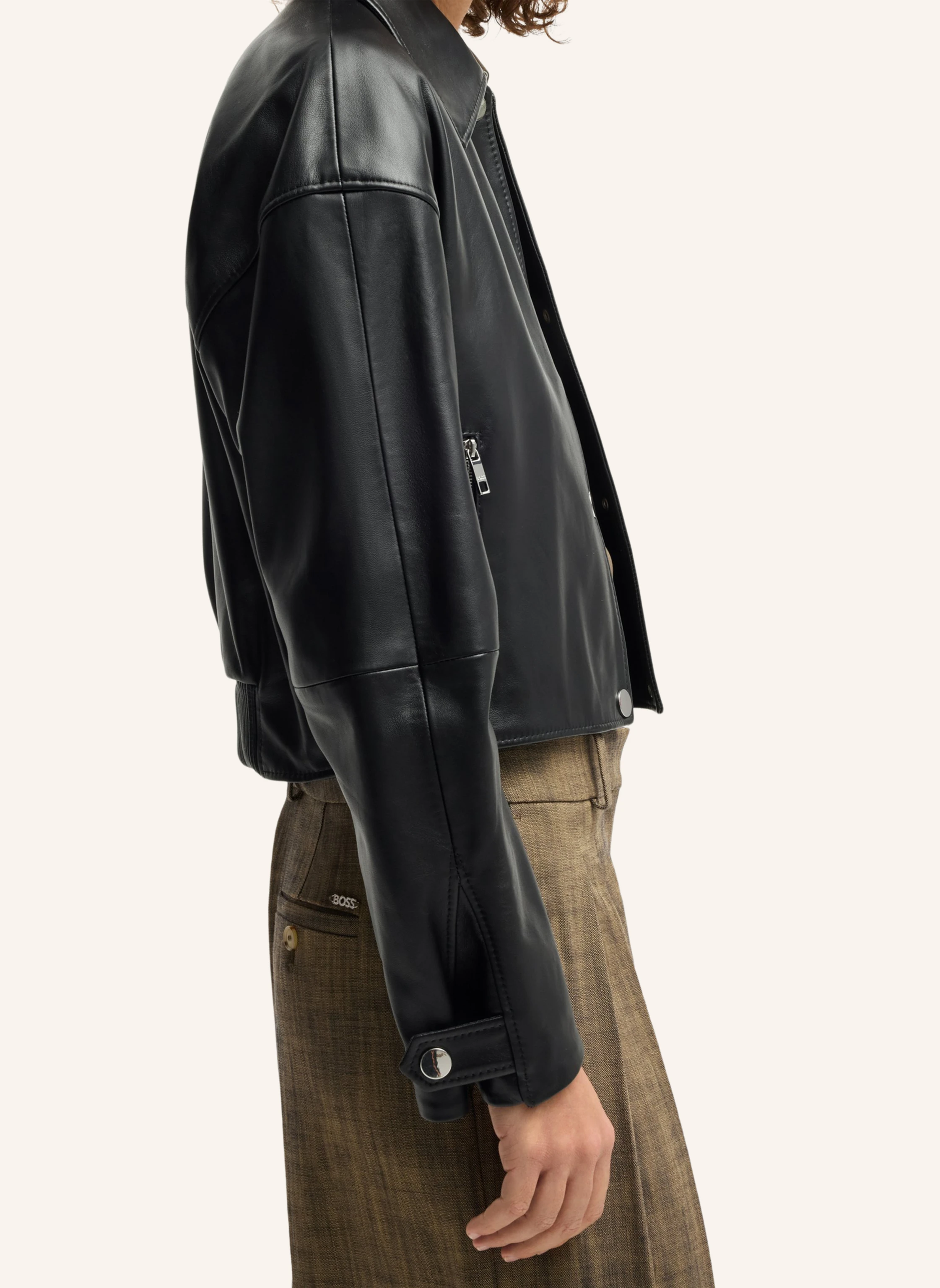 BOSS Lederjacke SASSINA Regular Fit