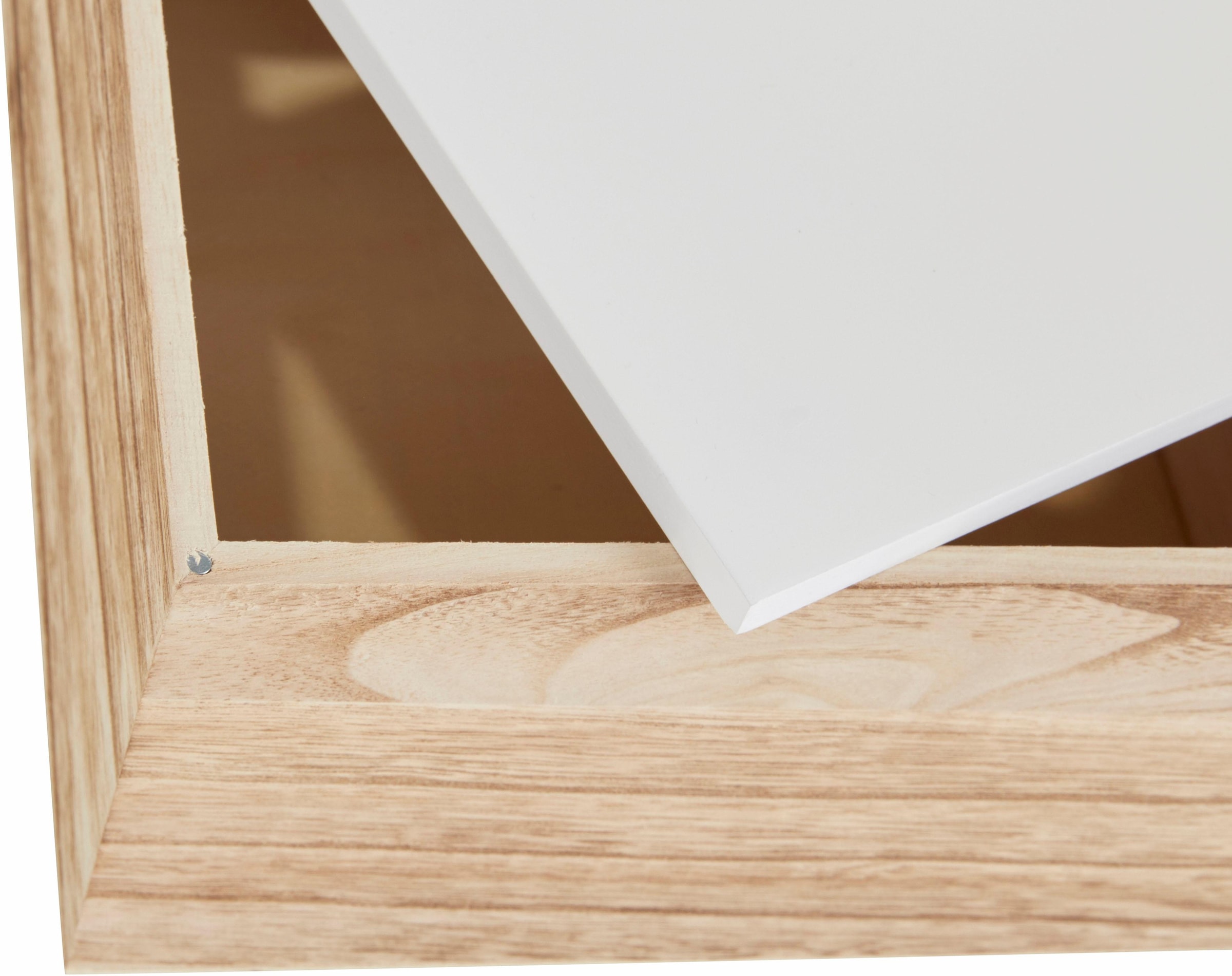 Zeller Present Aufbewahrungsbox 3er Set, Holz, weiss/natur
