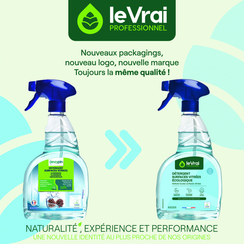Détergent surfaces vitrées Le Vrai Professionnel - Flacon de 750 ml