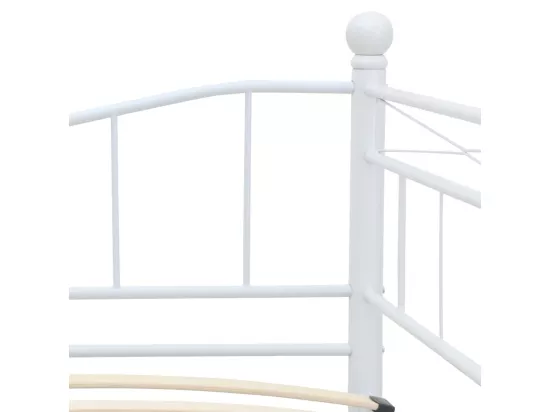 Lit Blanc Acier 180x200-90x200