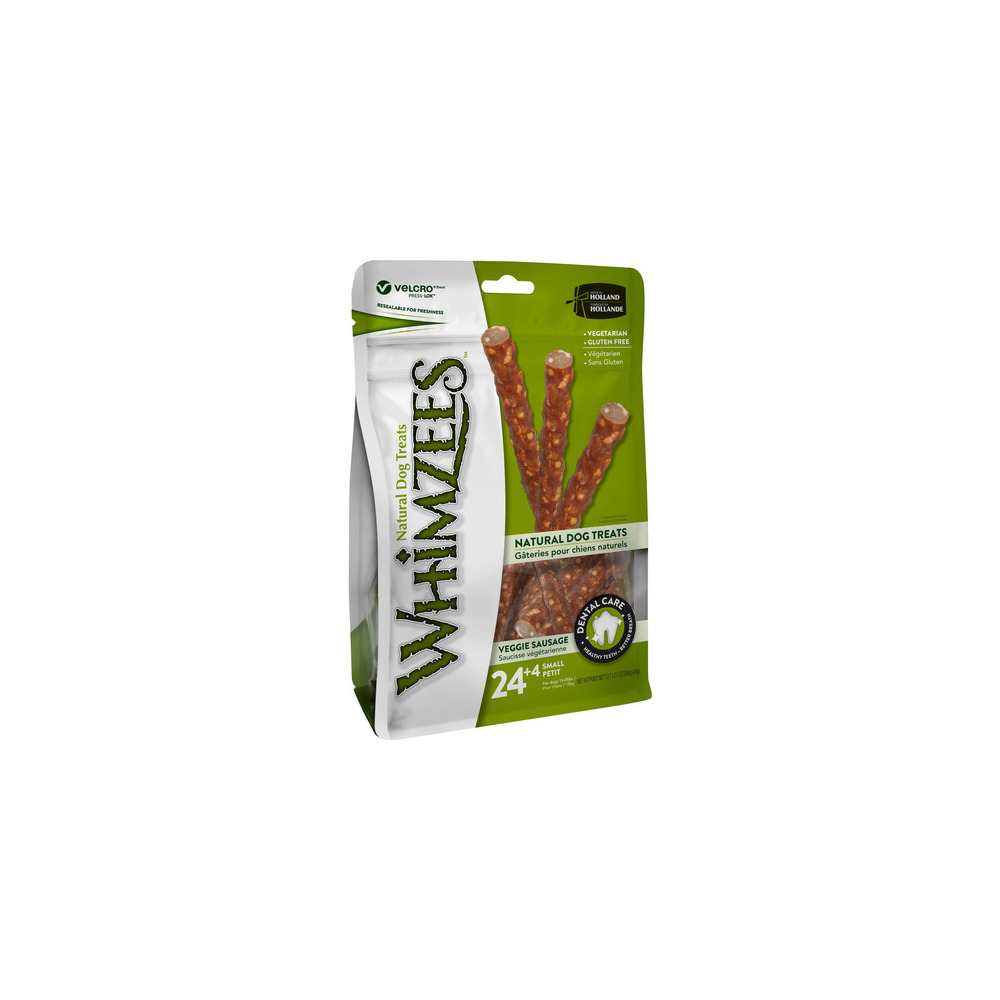 Whimzees Sausage S, 28 stk, 420 g