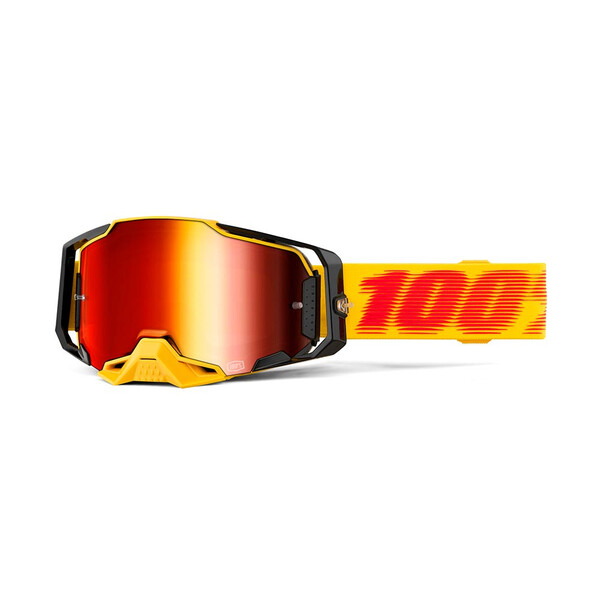100% - Masque Armega Tetsu HiPER® - Red Mirror Jaune / Rouge