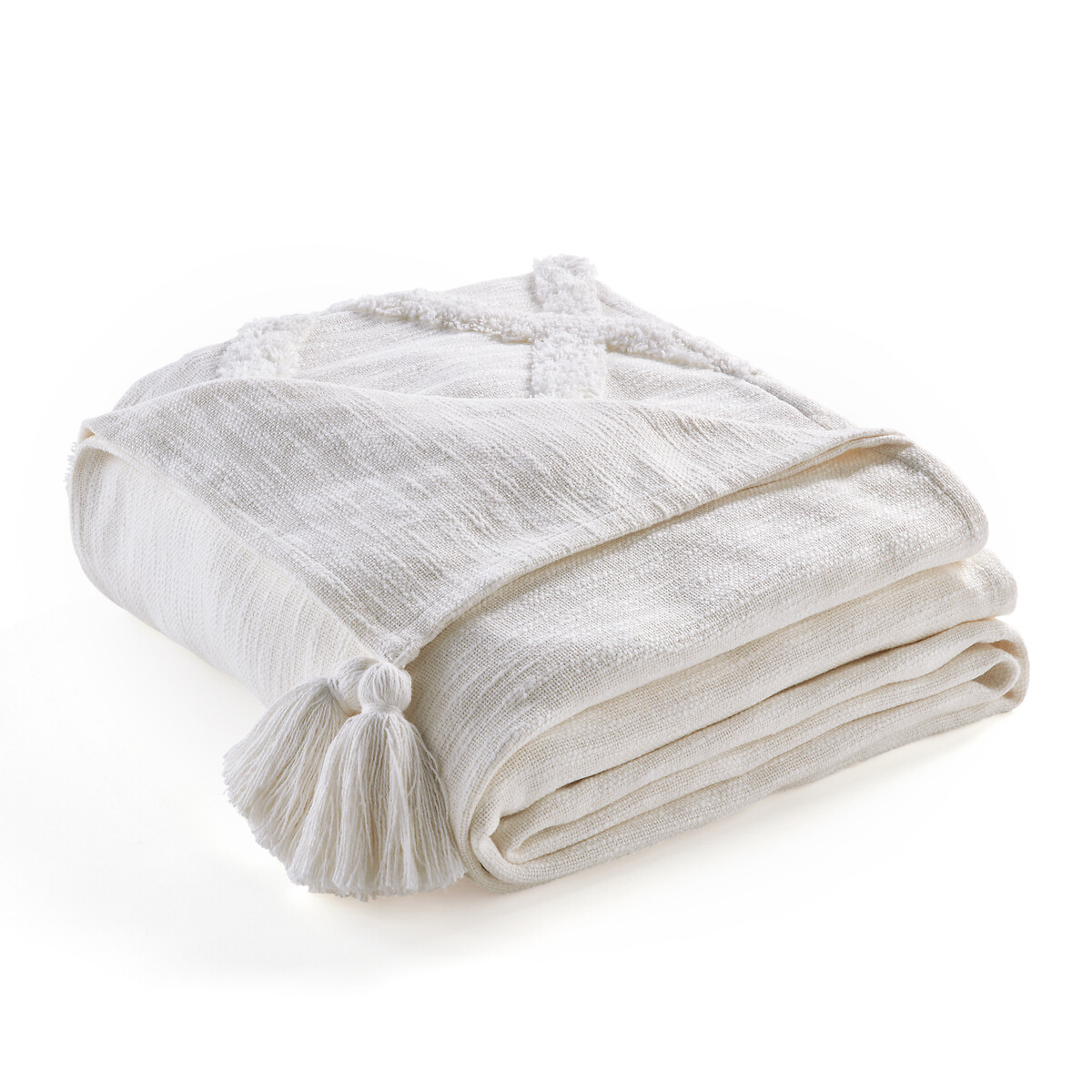 LA REDOUTE INTERIEURS<br>Colcha tufada de algodão, Assa