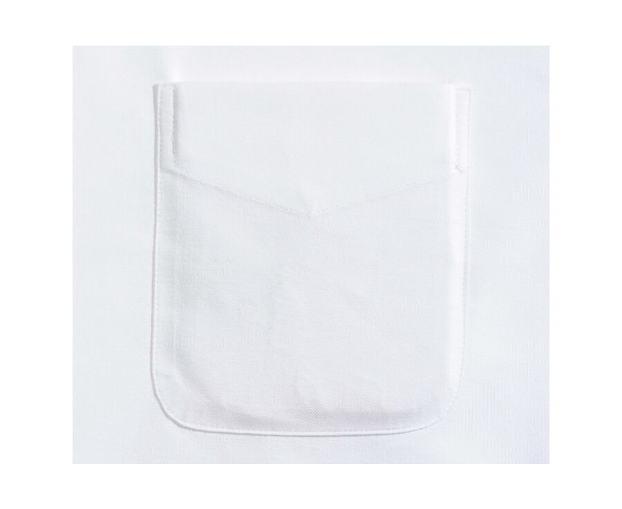 Chemise blanche Oxford à poche - Col américain - HAROLD