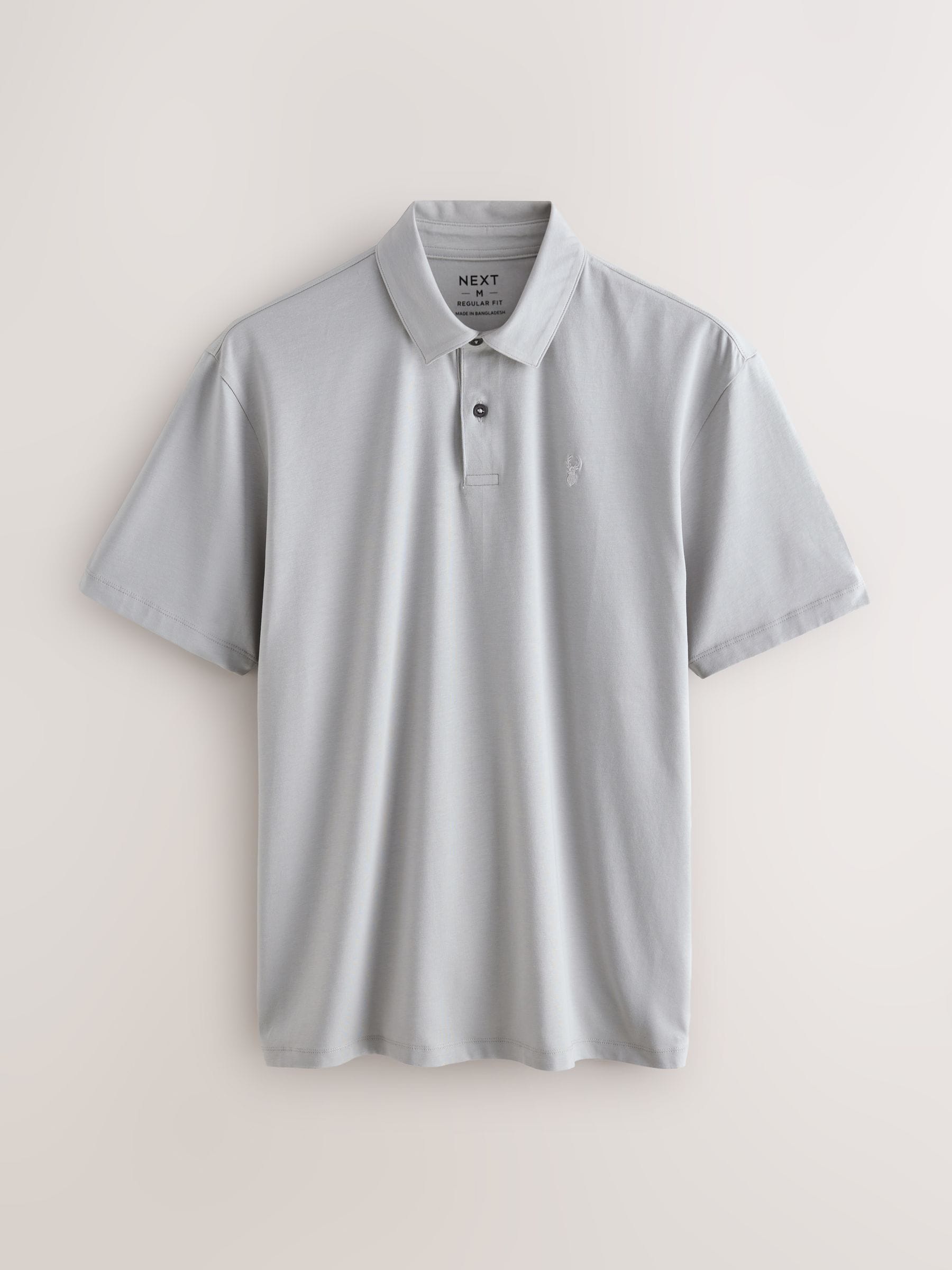 Amber/Olijf/Grijzen - Normale Pasvorm - Set van 5 jersey poloshirts met korte mouwen