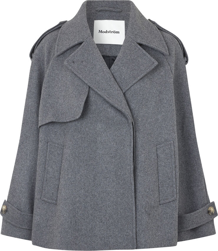 Modström EsmundMD Wool jacket Dark grey melange