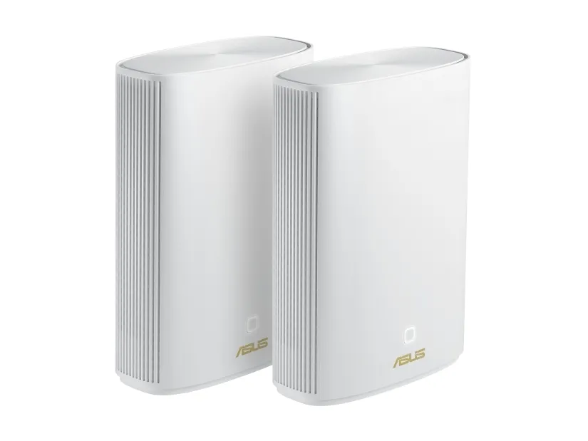 ASUS ZenWiFi AX Hybrid (XP4) - Wi-Fi-system - (2 routere) - op til 5500 sq.ft - mesh 1GbE, HomePlug AV (HPAV) 2.0 - Wi-Fi 6 - Dual Band