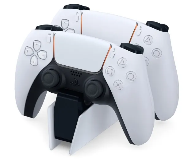 Sony | DualSense™ Charging Station - Opladningsstation   AC-strømadapter - 2 output-stikforbindelser - for Sony DualSense™ (PlayStation® 5)