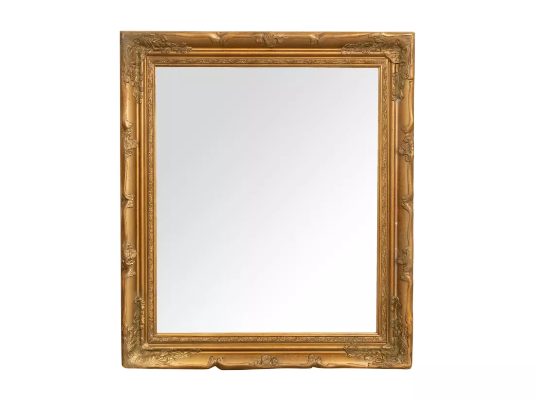 Miroir suspendu Baroque - Bois - 64x74 cm