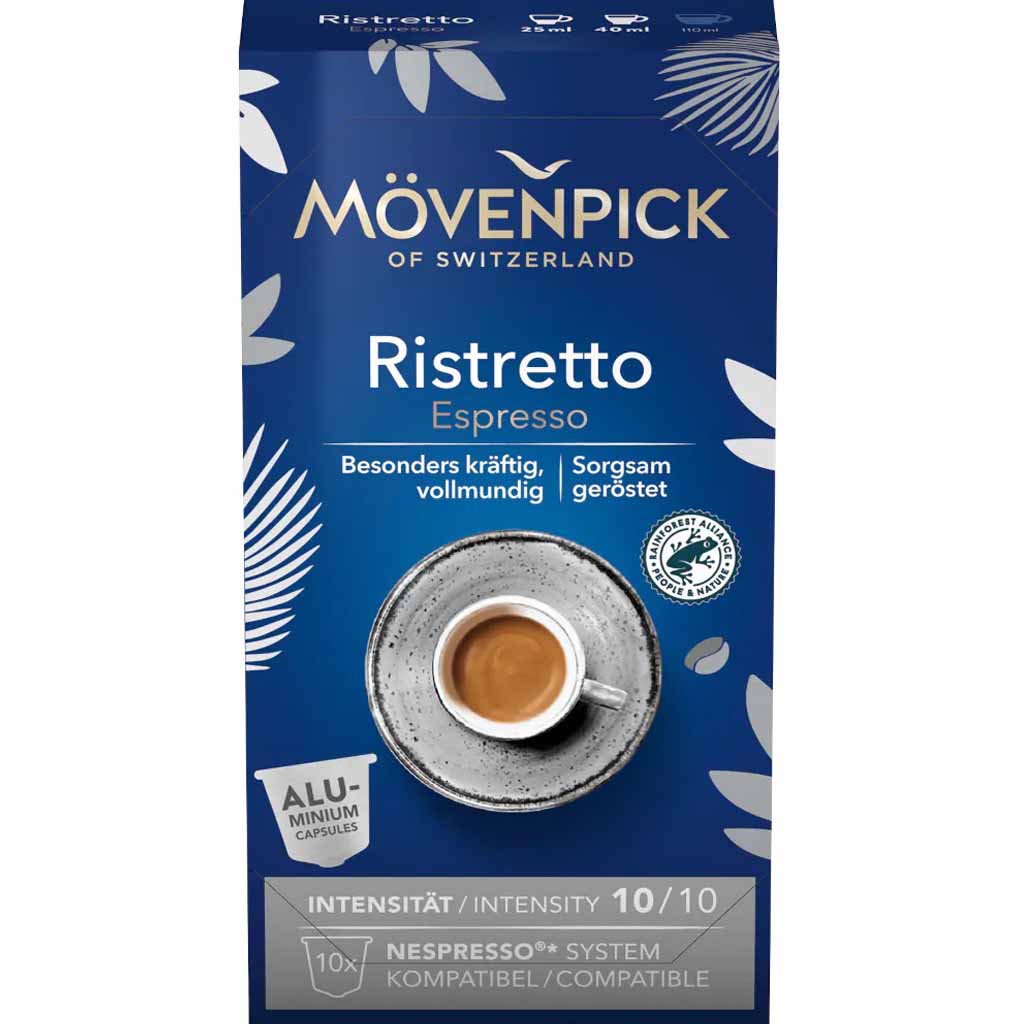 Mövenpick Kapseln Nespresso Ristretto Espresso 10er 57g MHD:30.11.25