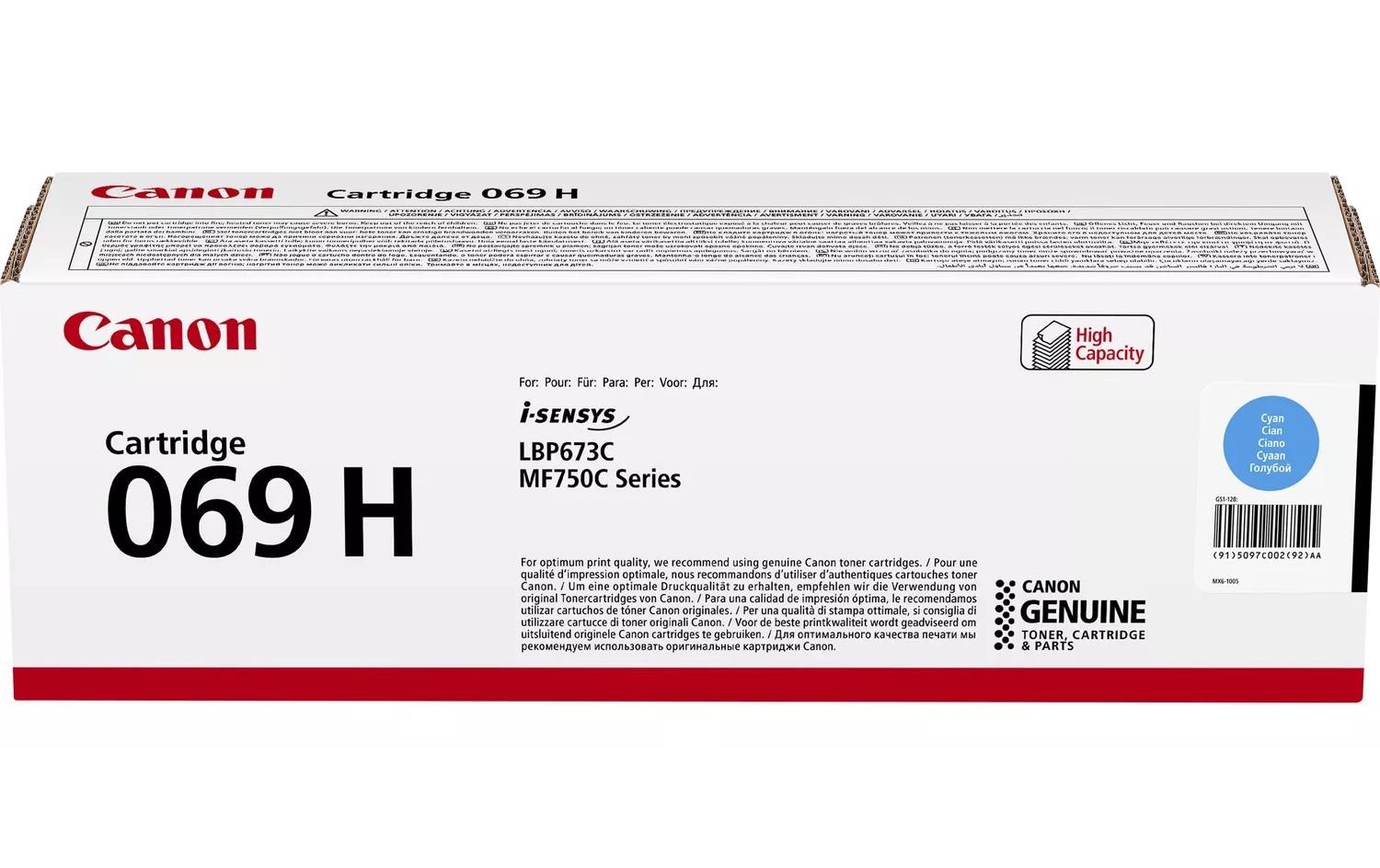 Toner 069H / 5097C002 Cyan<br>Druckerpatrone, Cyan