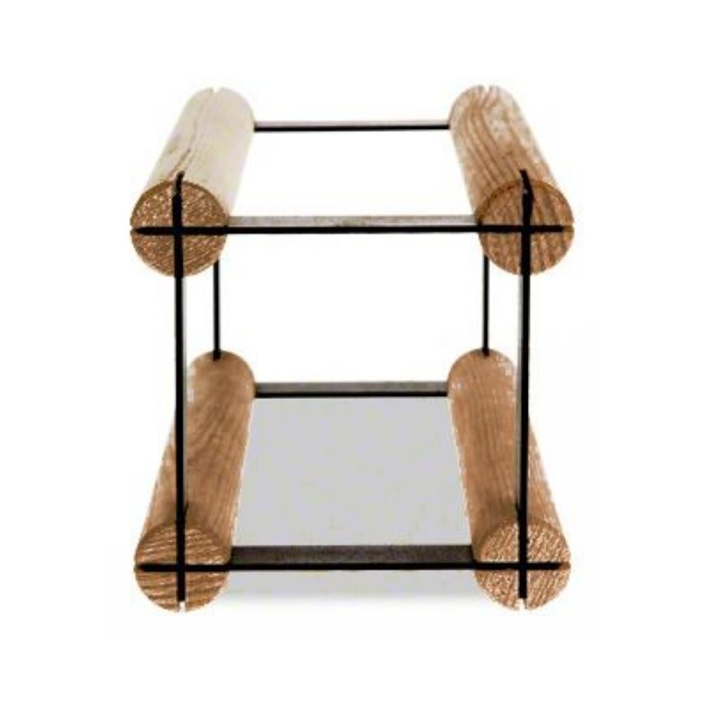 PROREGAL Modulair Wijnrek Vinotega Mod Metaal HxBxD 12,5 x 12,5 x 24,5 cm 1 x 1 Fles Massief Dennenhout Bruin Geolied