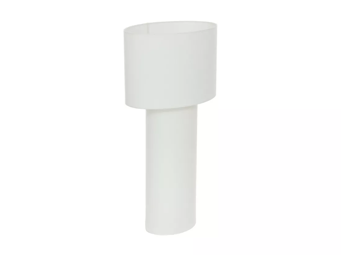 Lampadaire en métal et tissu Blanc H 115 cm