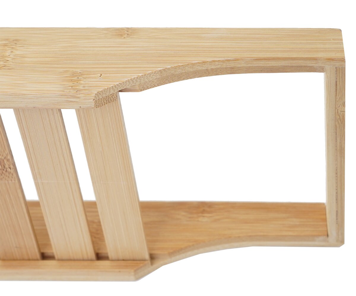 Badewannenauflage MCW-B73, Badewannenablage Wannenbrücke Wannenauflage Badewannenbrett Badewannenregal, Bambus 5x67x15cm
