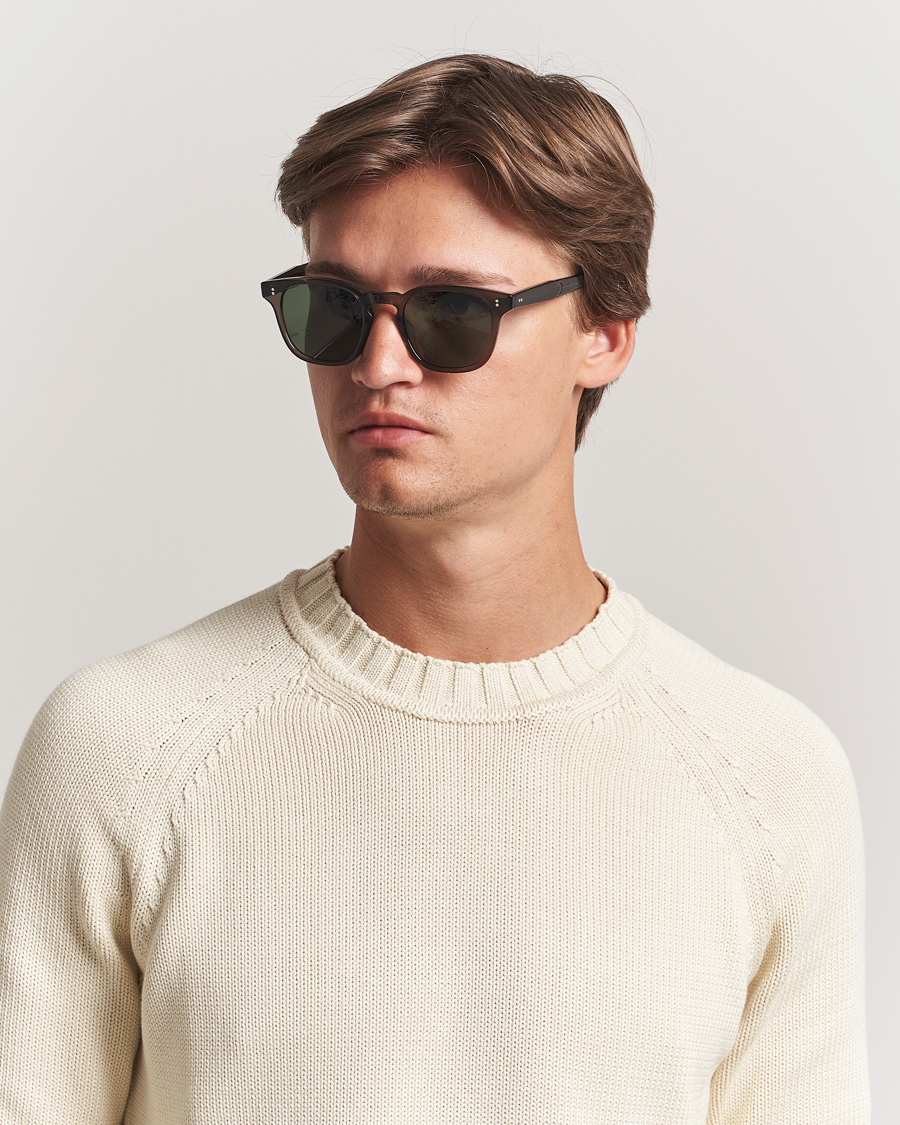Garrett Leight Ace II 49 Sunglasses Black Glass