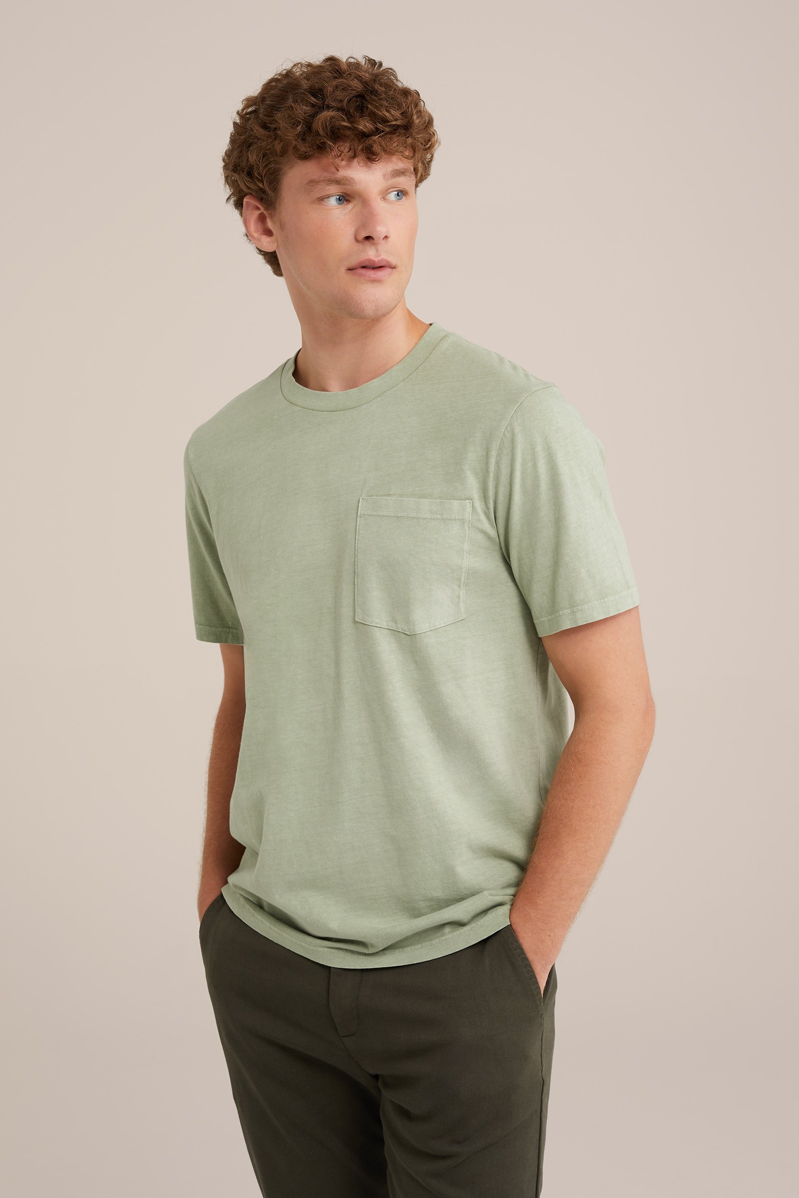 vintagelook T-shirt WE Fashion Lichtgroen