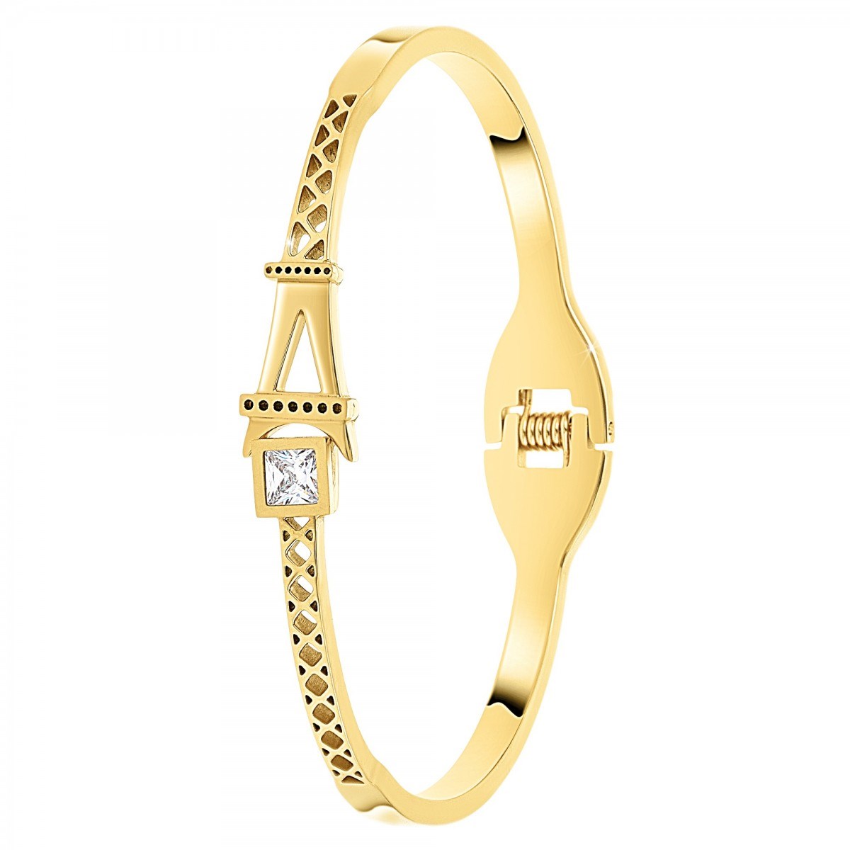 Bracelet Tour Eiffel en acier inoxydable SC Crystal