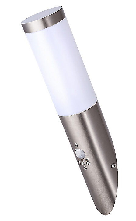 Applique murale à détection Hollis E27 15W IP44 chrome
