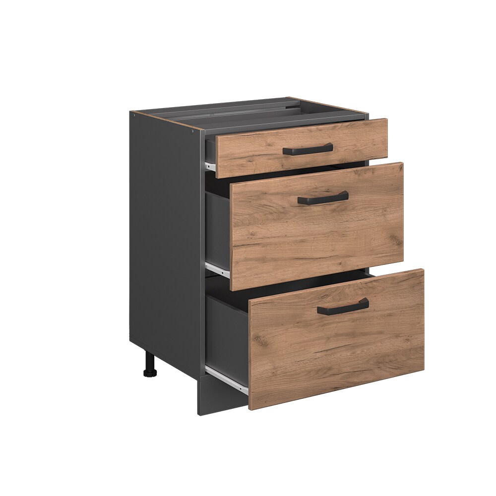 Vicco Schubladenunterschrank Küchenschrank Küchenzeile R-Line 60 cm Anthrazit Eiche Schublade