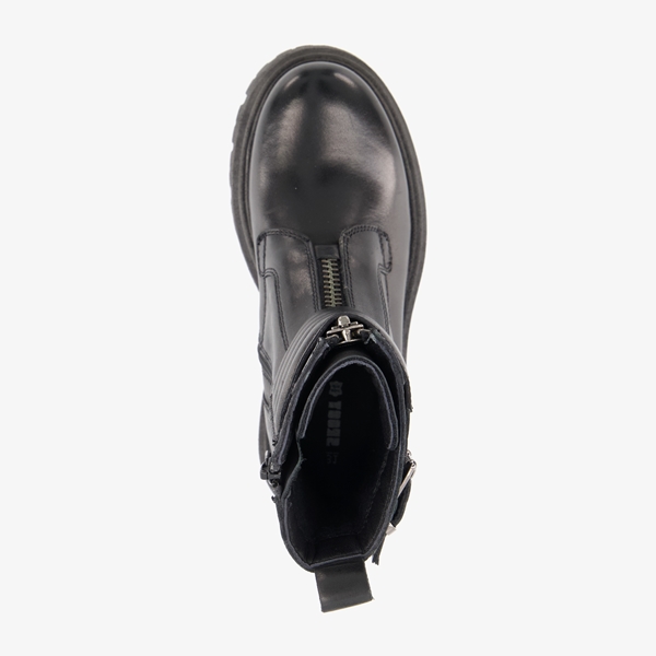 Groot leren meisjes biker boots
