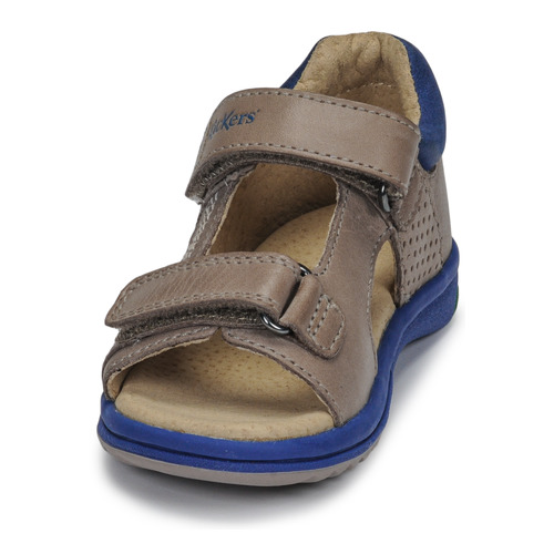 Kickers - PLAZABI - Gris / Bleu