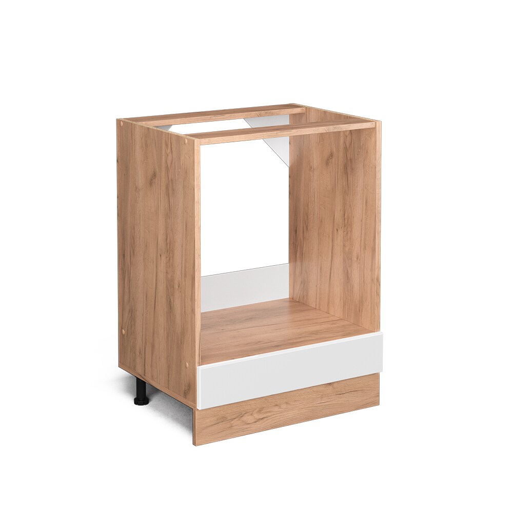 Vicco Herdumbauschrank Küchenschrank Küchenzeile R-Line 60 cm Goldkraft Weiß