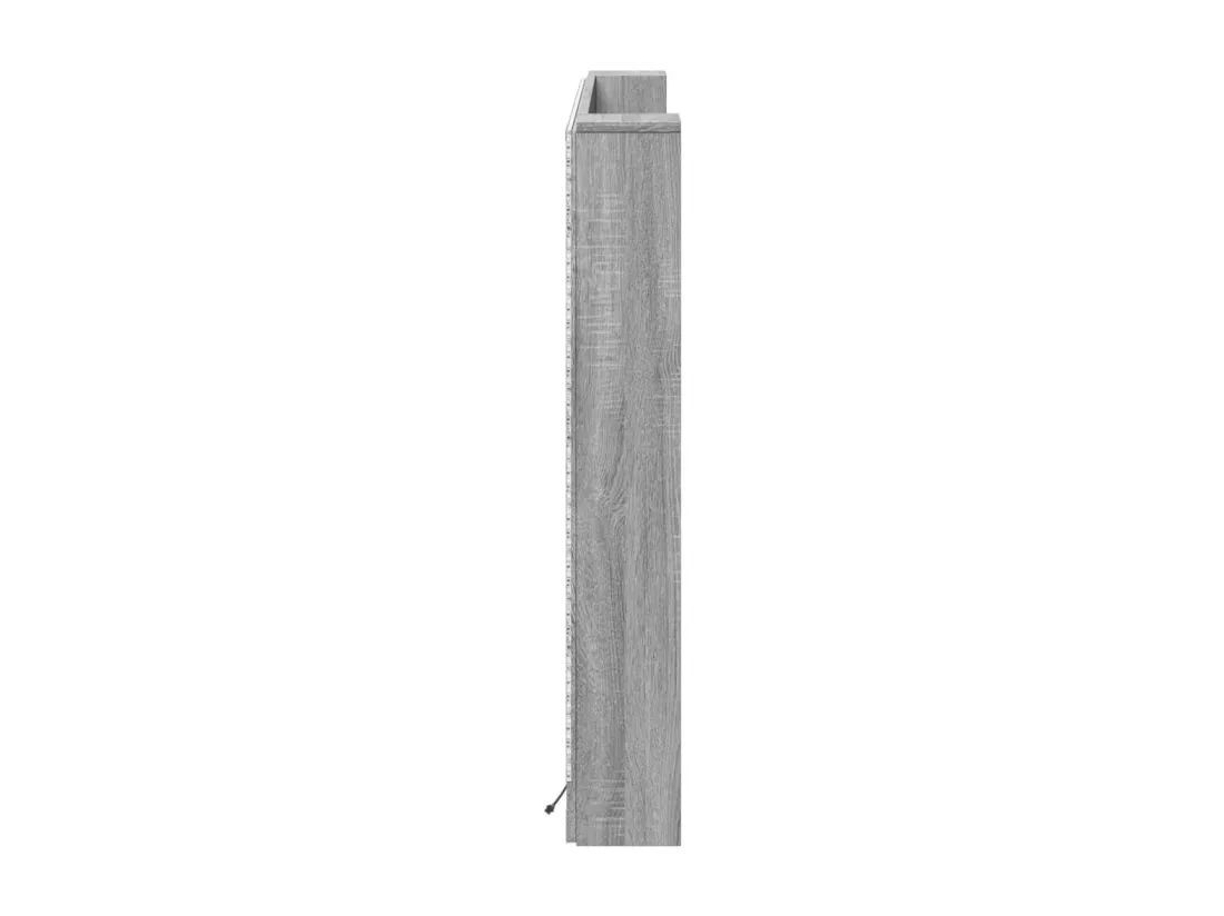 Armoire tête de lit avec LED sonoma gris 160x16,5x103,5 cm