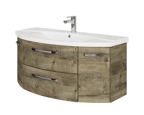 Jungborn wastafelmeubel VENTITRE BxHxD 116,3 x 49,2 x 46 cm Frontkleur eiken ribbeck houtdecor