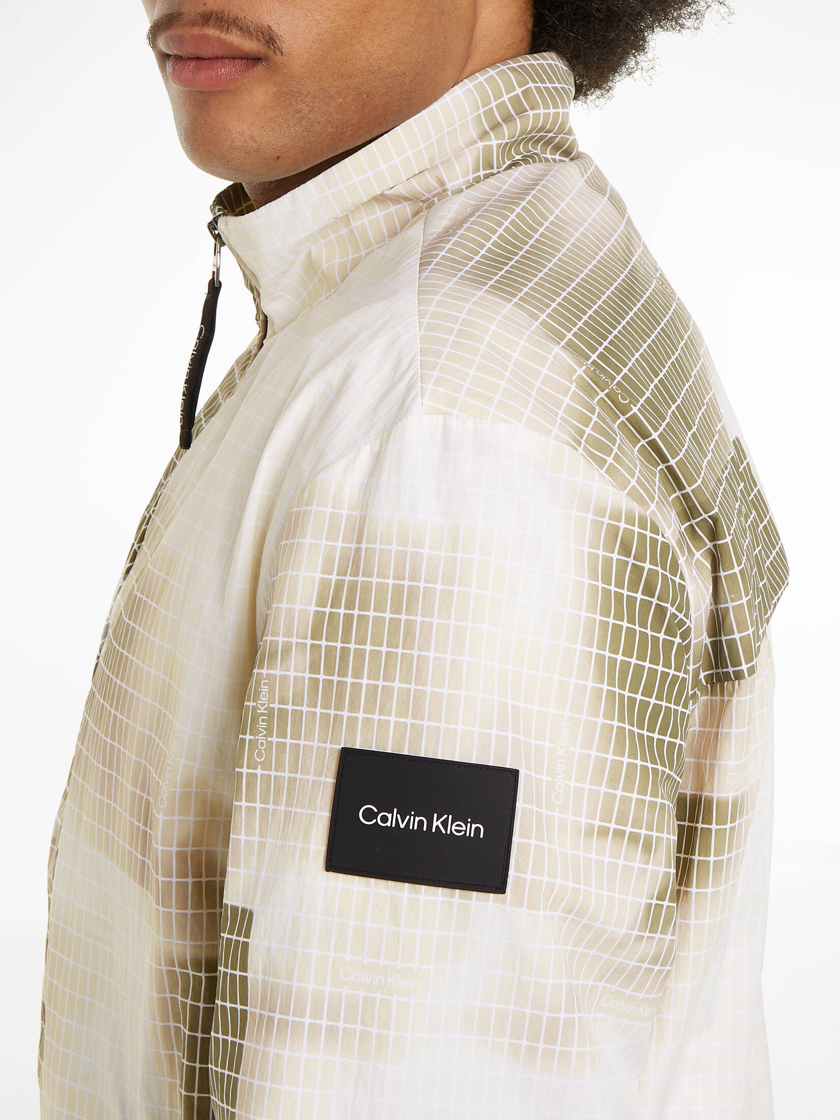 CALVIN KLEIN| Herren Jacke DIFFUSED GRID AOP BLOUSON
